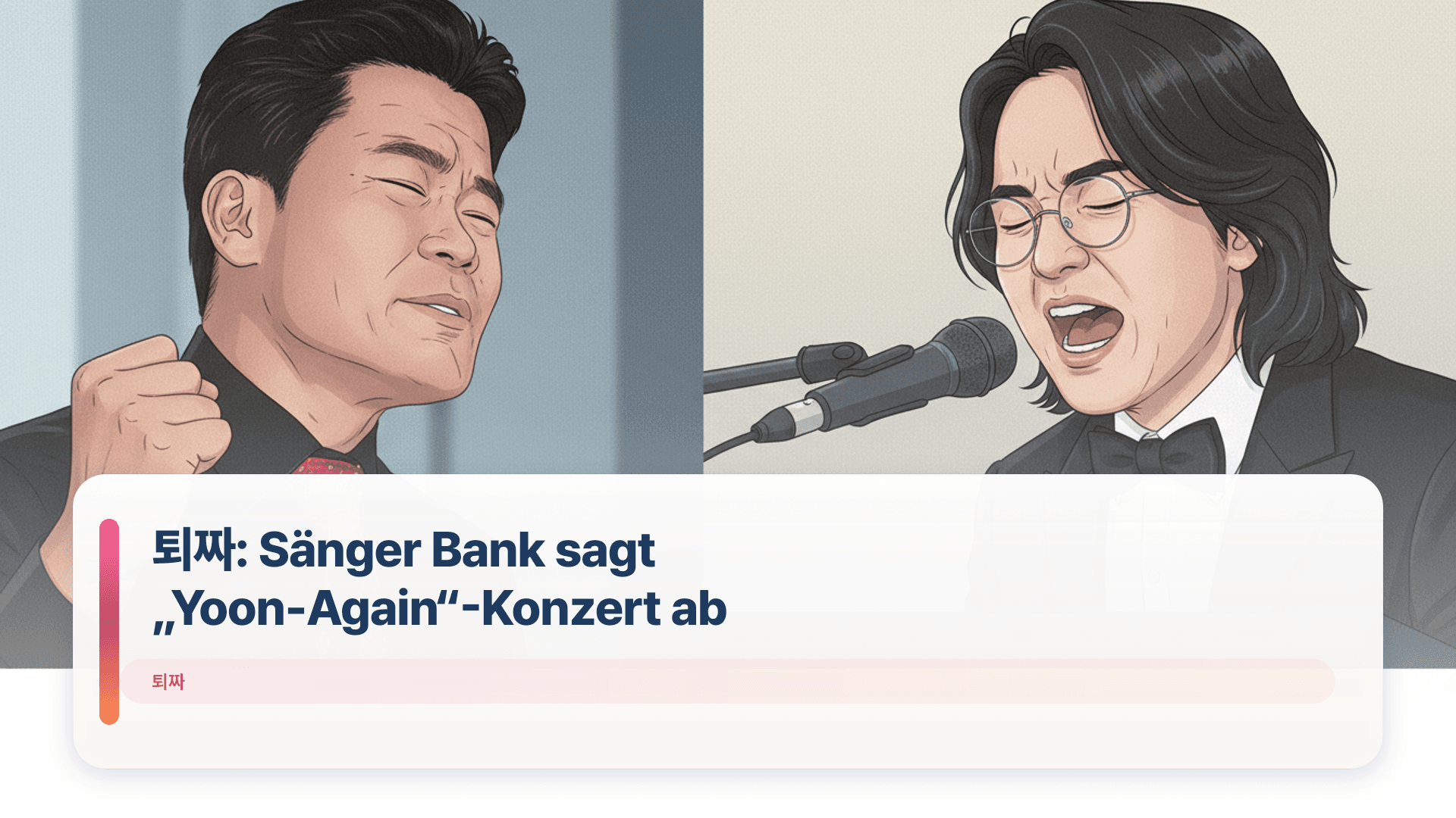 퇴짜: Sänger Bank sagt „Yoon-Again“-Konzert ab