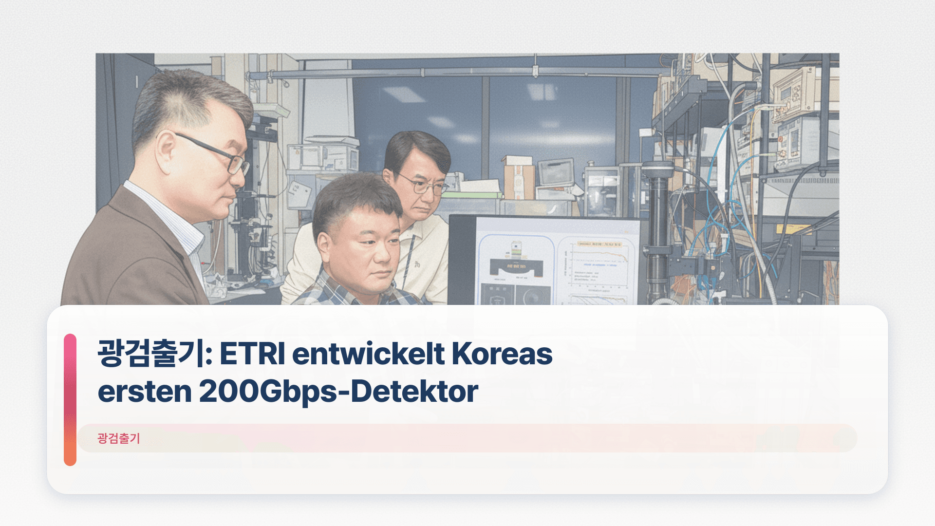 광검출기: ETRI entwickelt Koreas ersten 200Gbps-Detektor