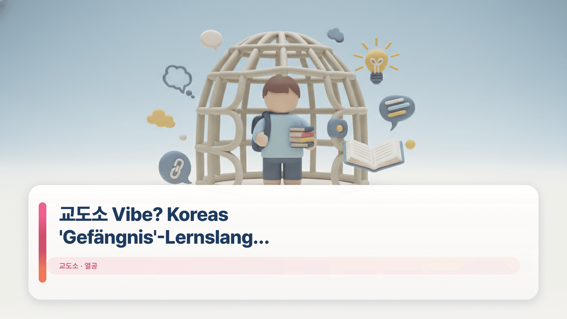 교도소 Vibe? Koreas 'Gefängnis'-Lernslang verstehen