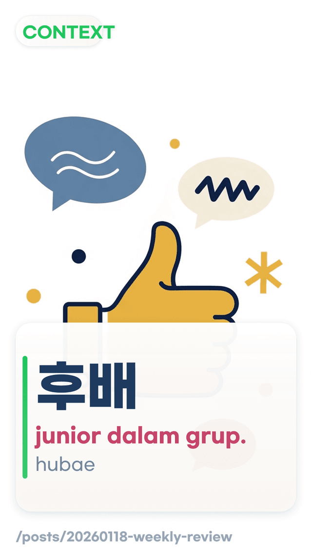 후배 - junior dalam grup.