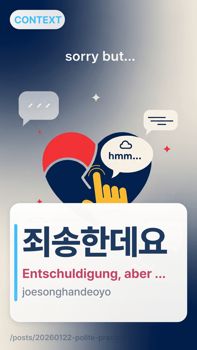 죄송한데요 - Entschuldigung, aber …