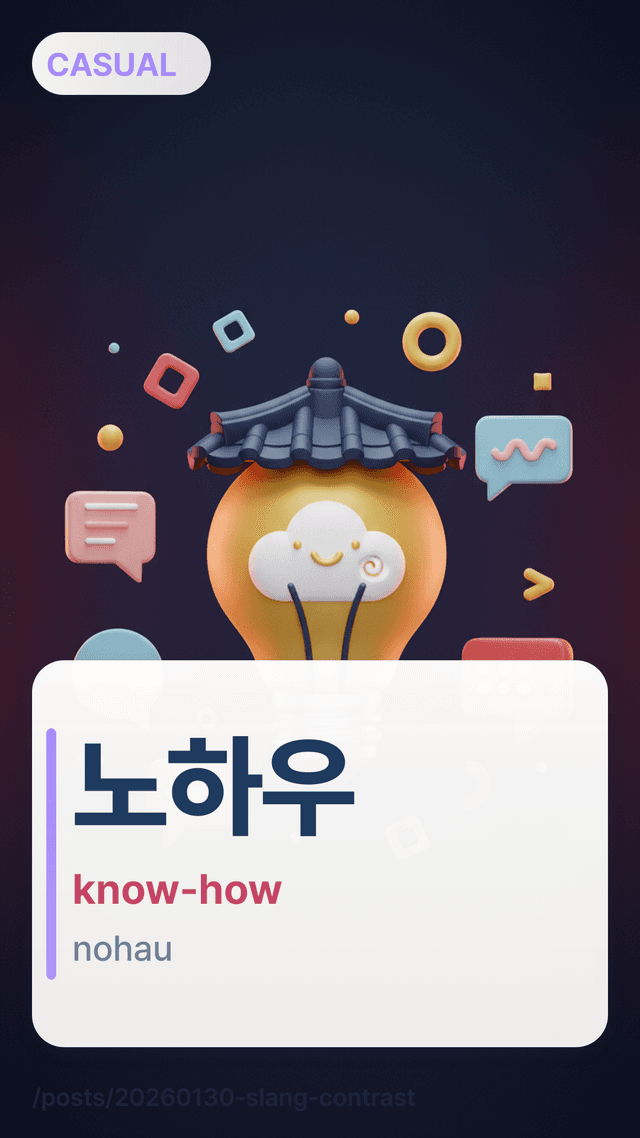 노하우 - know-how