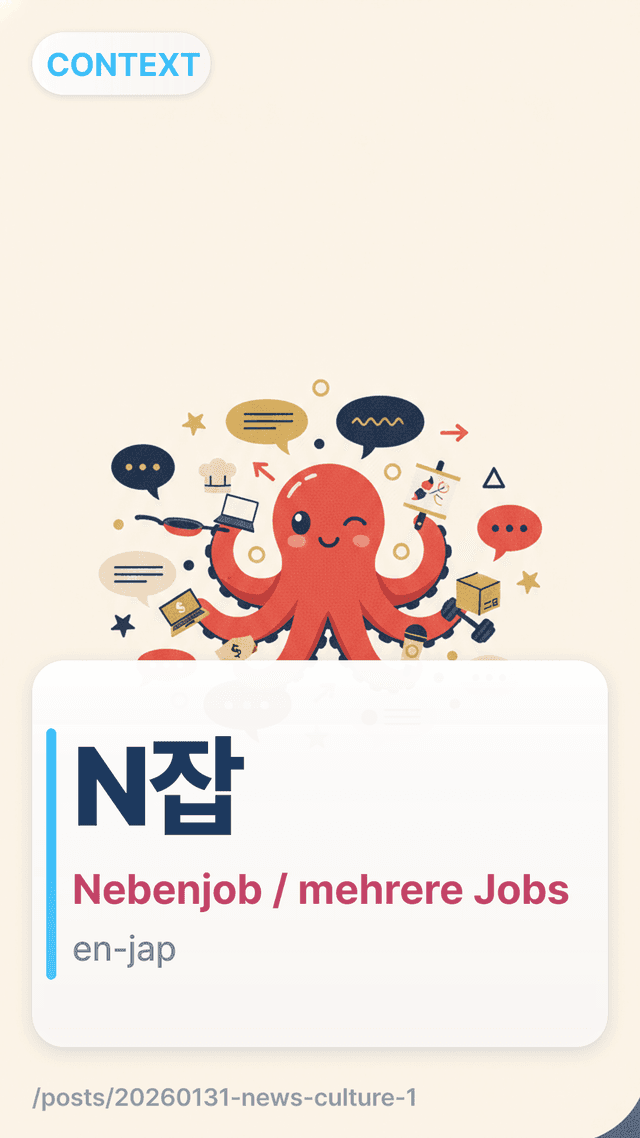 N잡 - Nebenjob / mehrere Jobs