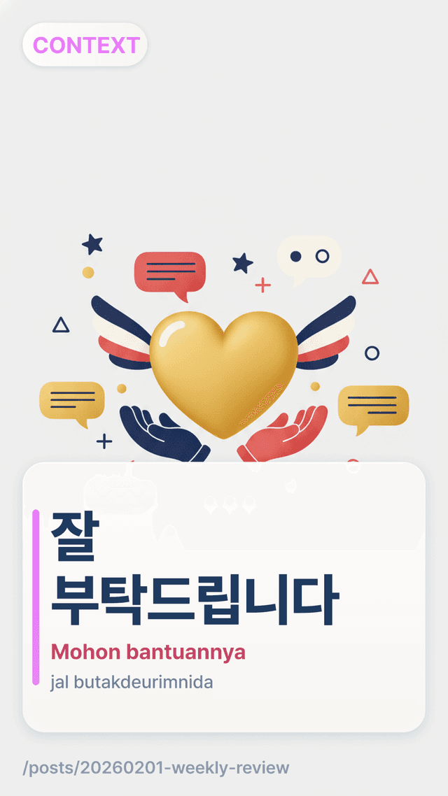 잘 부탁드립니다 - Mohon bantuannya