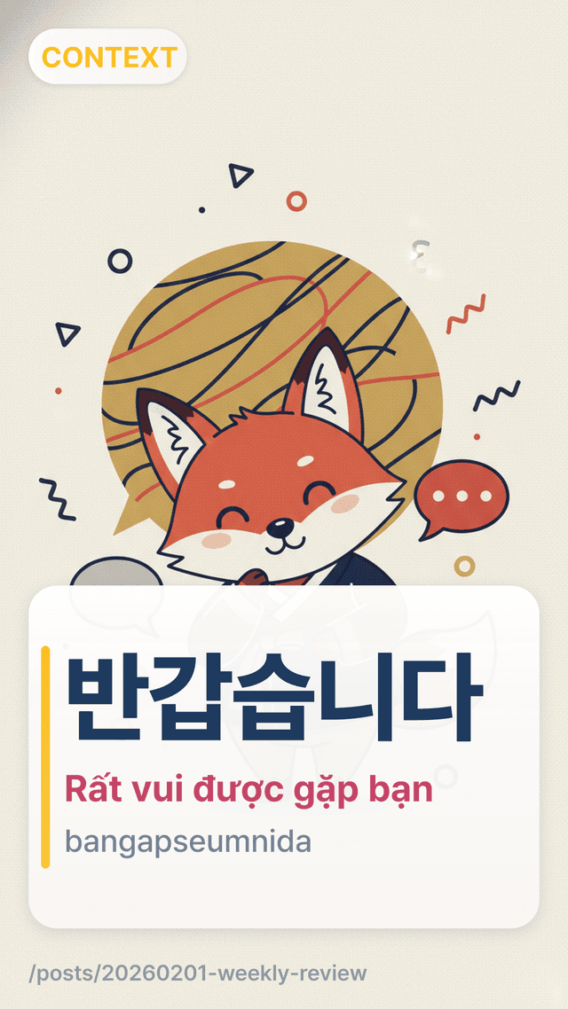 반갑습니다 - Rất vui được gặp bạn