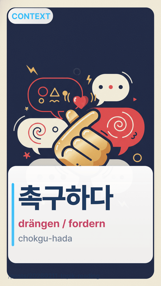 촉구하다 - drängen / fordern