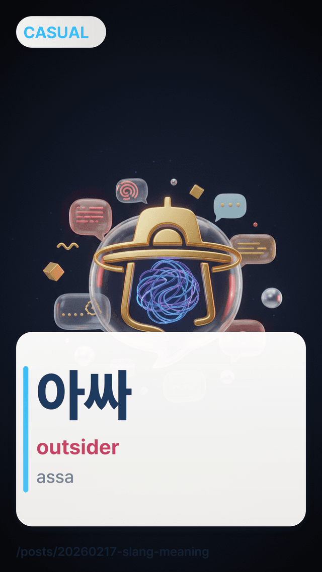 아싸 - outsider / penyendiri