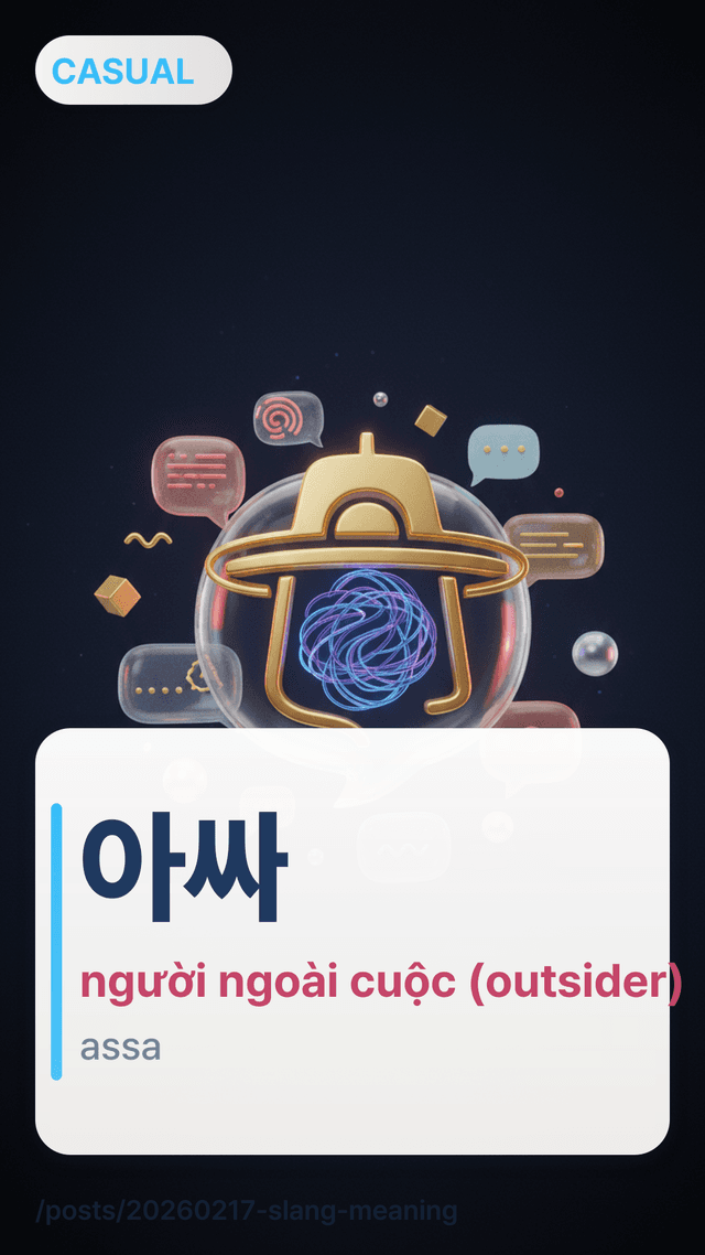 아싸 - người ngoài cuộc / kẻ cô độc