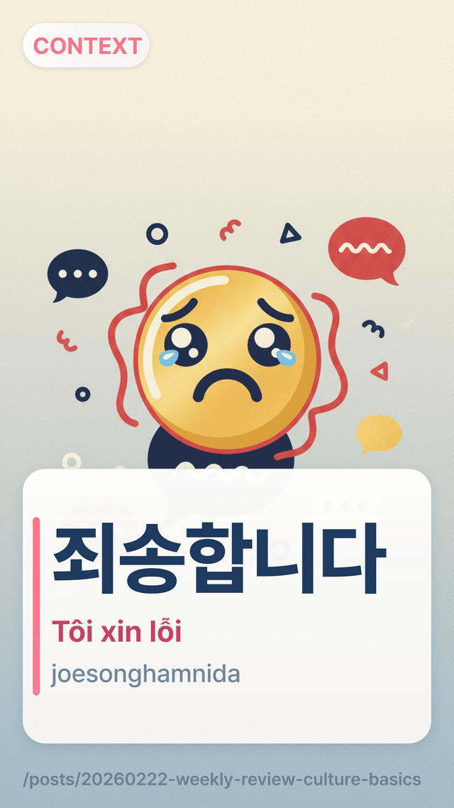 죄송합니다 - Tôi xin lỗi