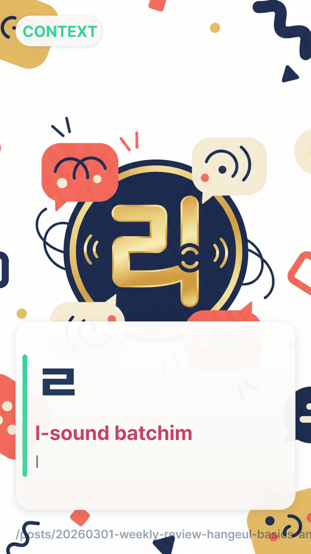 ㄹ - l-sound batchim