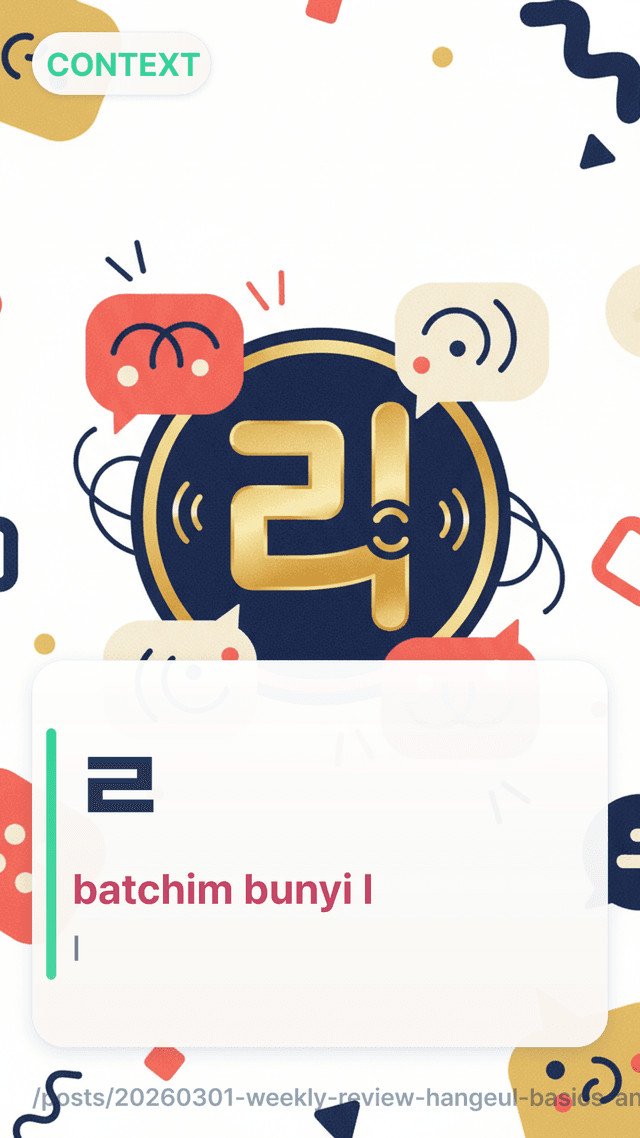 ㄹ - batchim bunyi l