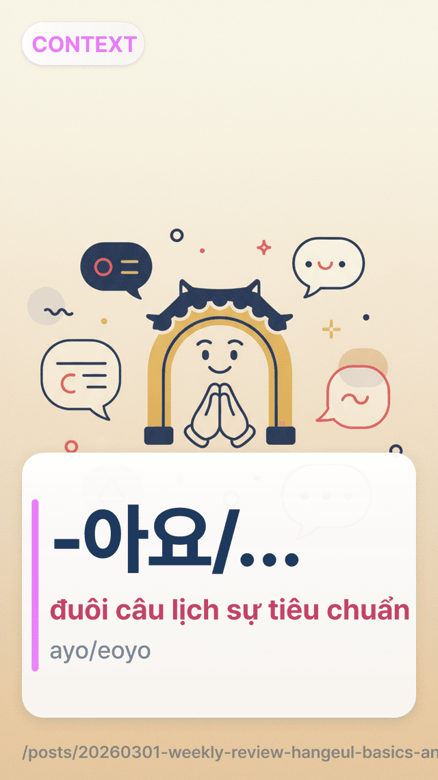 -아요/어요 - đuôi câu lịch sự tiêu chuẩn
