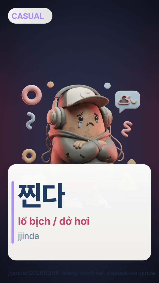 찐다 - lố bịch / dở hơi