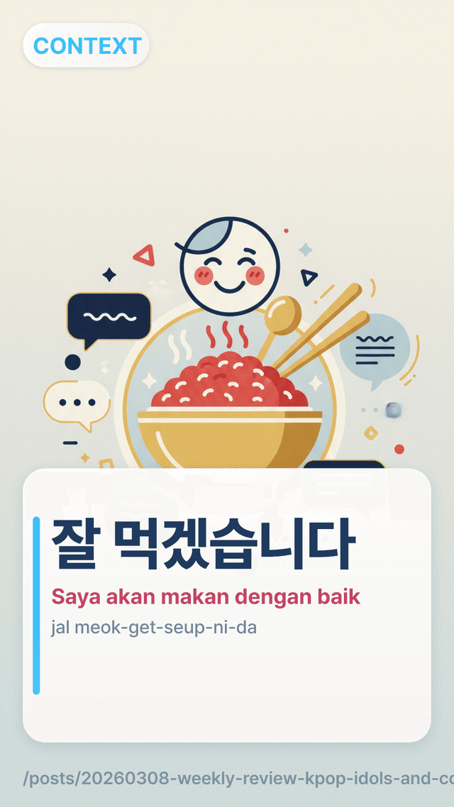 잘 먹겠습니다 - Saya akan makan dengan baik