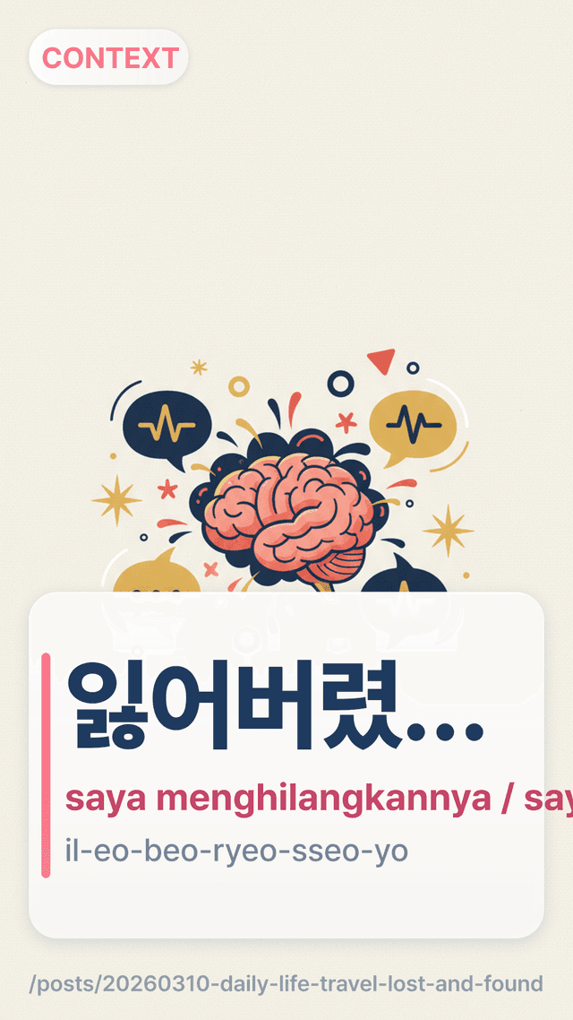 잃어버렸어요 - saya menghilangkannya / saya kehilangan