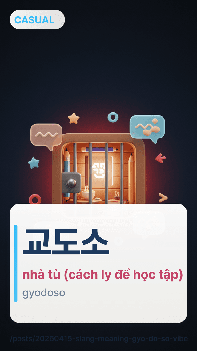 교도소 - nhà tù (cách ly để học tập)
