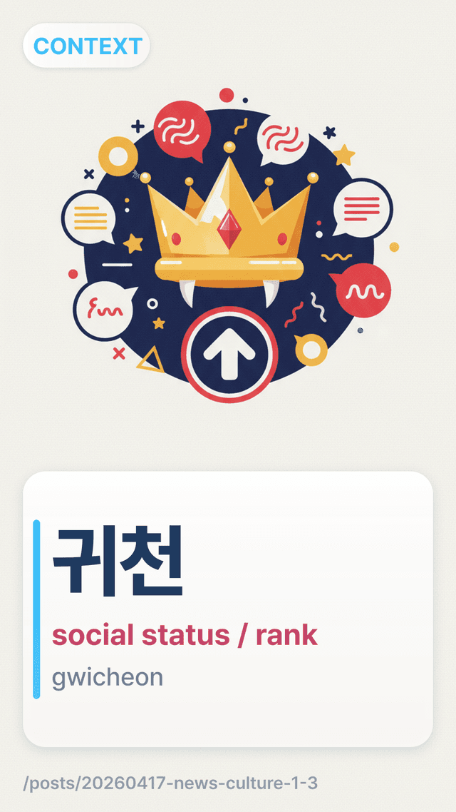 귀천 - social status / rank