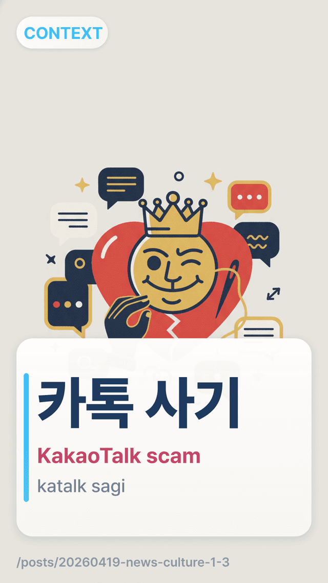 카톡 사기 - KakaoTalk scam