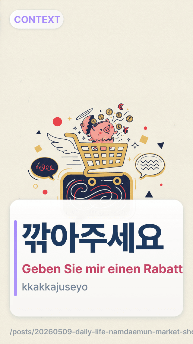 깎아주세요 - Geben Sie mir einen Rabatt