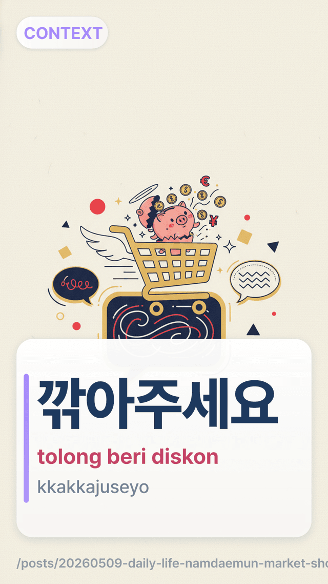 깎아주세요 - tolong beri diskon