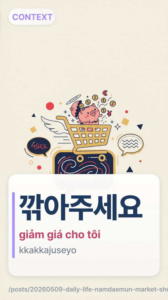 깎아주세요 - giảm giá cho tôi