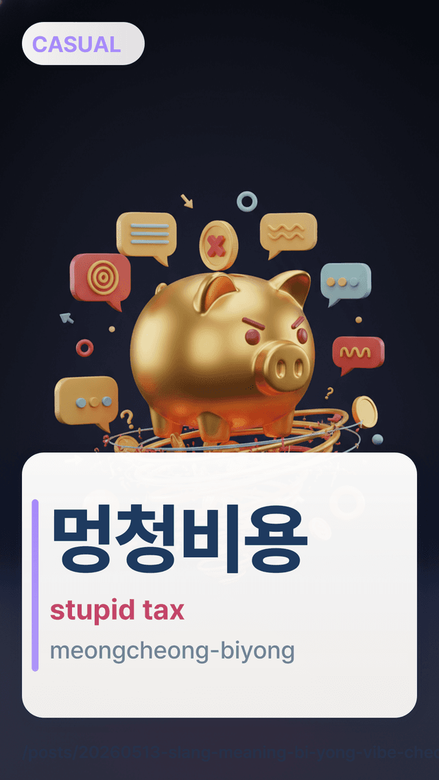 멍청비용 - stupid tax