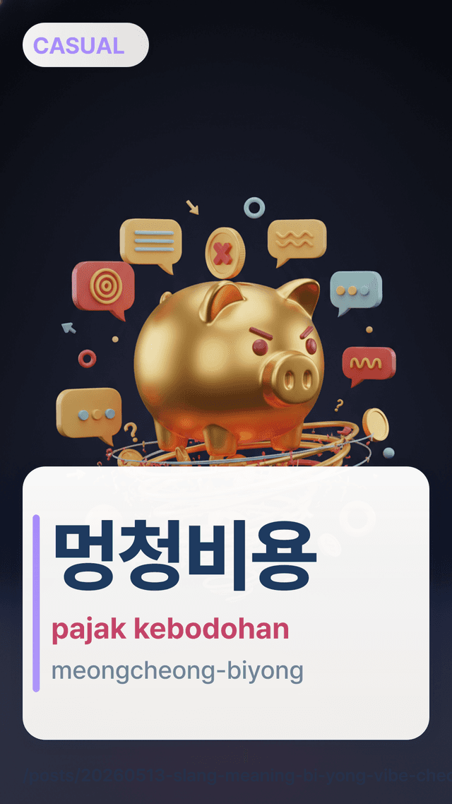 멍청비용 - pajak kebodohan