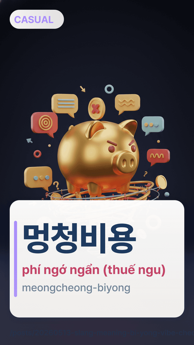 멍청비용 - phí ngớ ngẩn (thuế ngu)