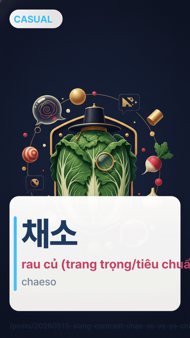 채소 - rau củ (trang trọng/tiêu chuẩn)