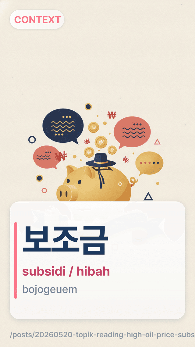 보조금 - subsidi / hibah