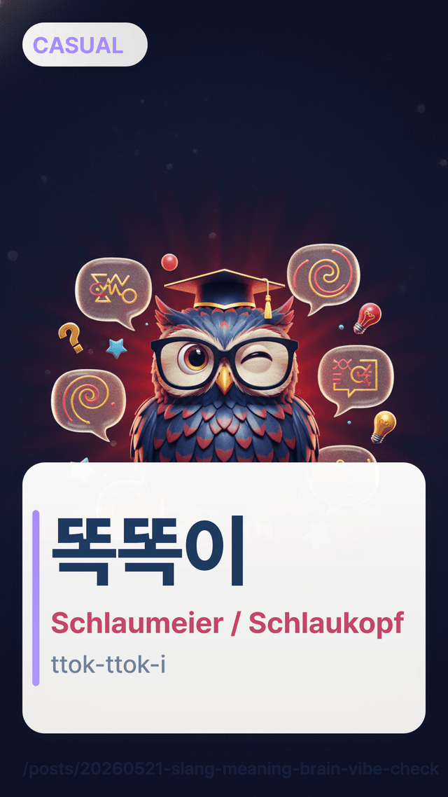 똑똑이 - Schlaumeier / Schlaukopf