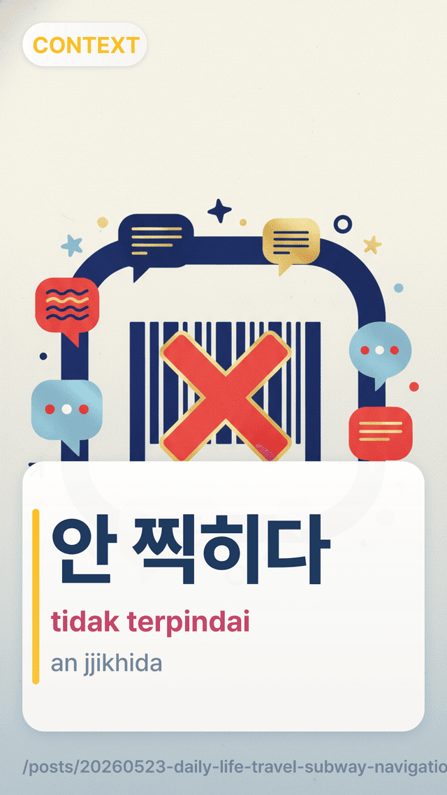안 찍히다 - tidak terpindai