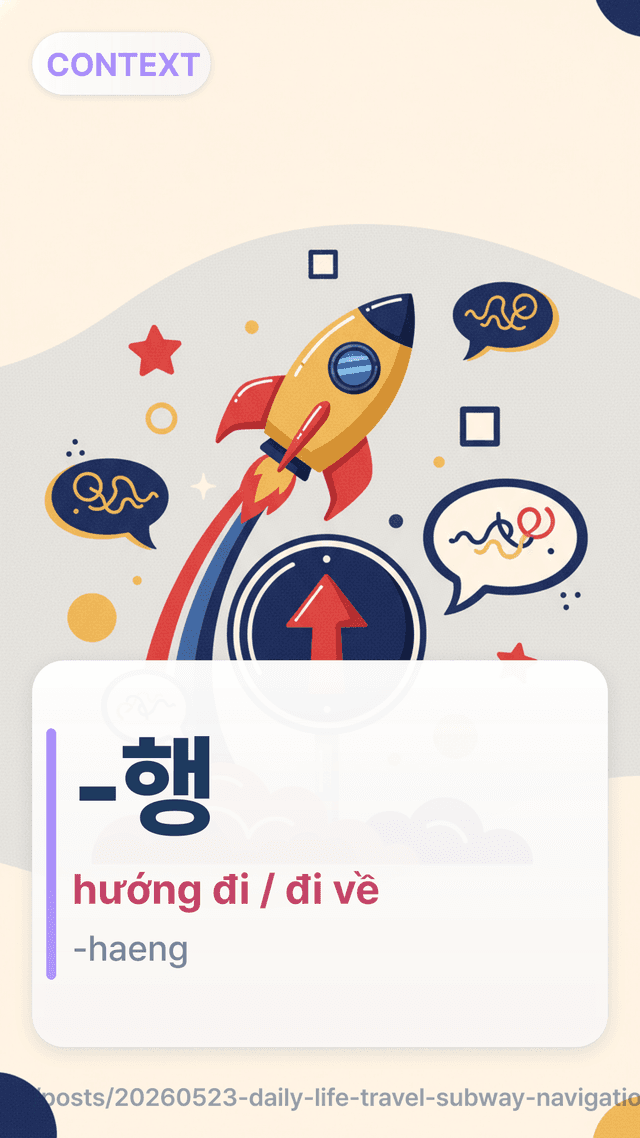 -행 - hướng đi / đi về