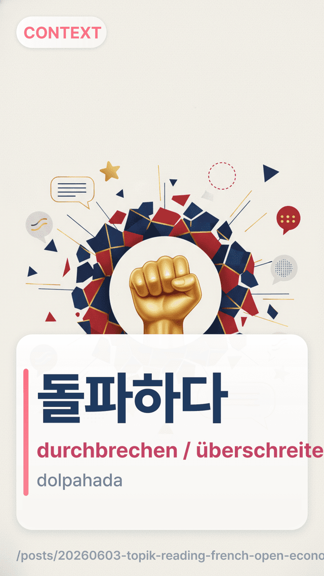 돌파하다 - durchbrechen / überschreiten