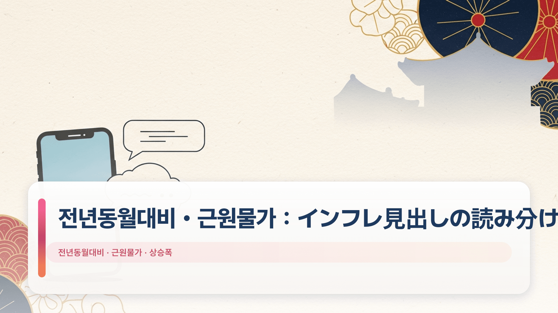 전년동월대비・근원물가:インフレ見出しの読み分け