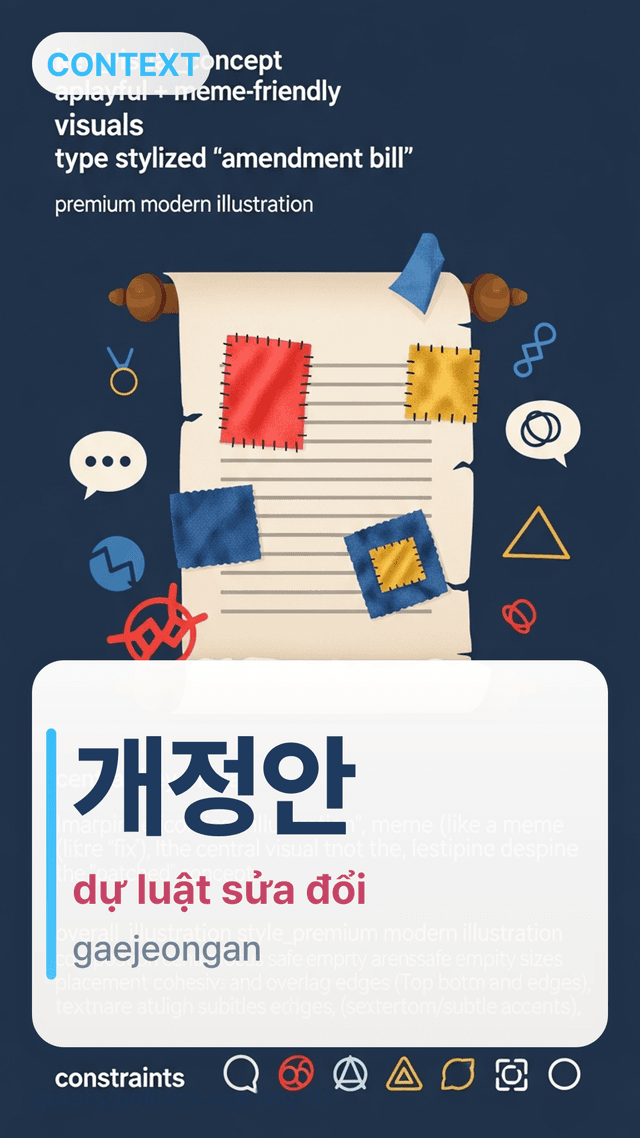 개정안 - dự luật sửa đổi