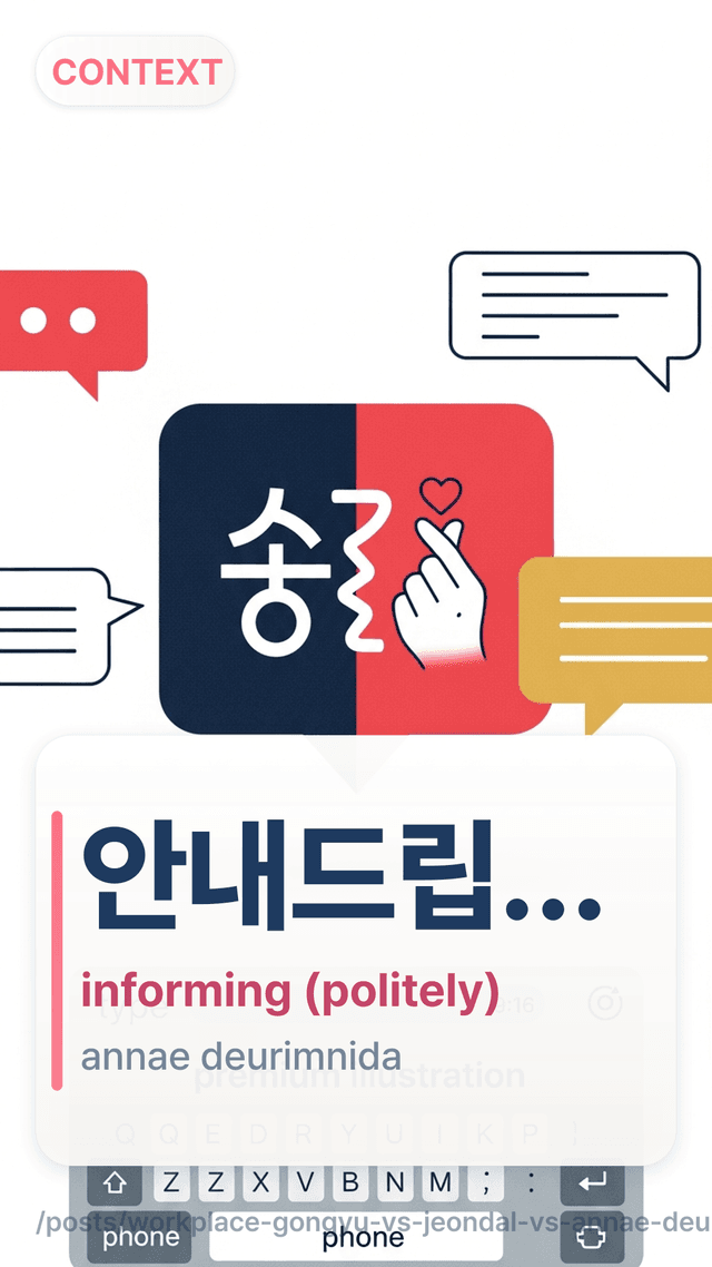 안내드립니다 - informing (politely)