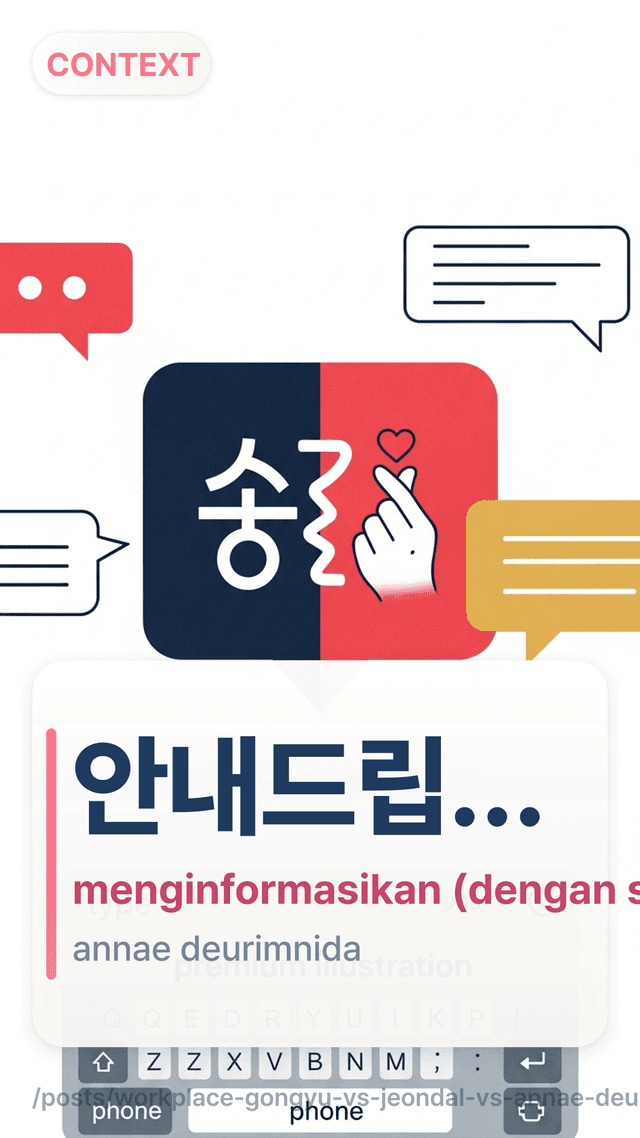 안내드립니다 - menginformasikan (dengan sopan)